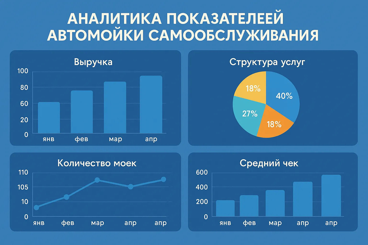аналитика показателей автомойки