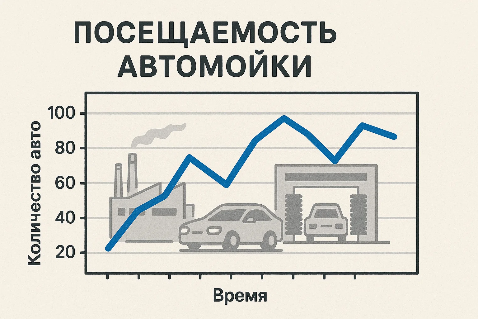 посещаемость автомойки