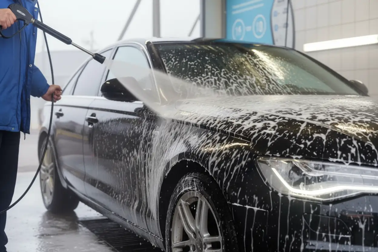 Как наносить воск на автомойке